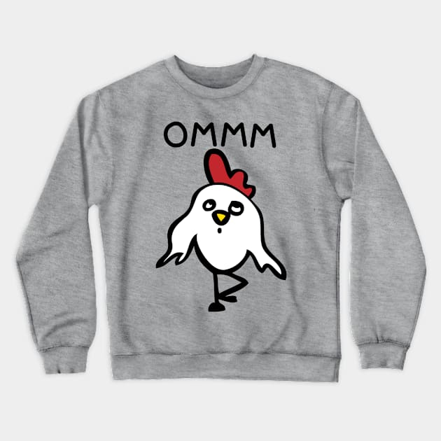 Funny yoga chicken Crewneck Sweatshirt by spontania